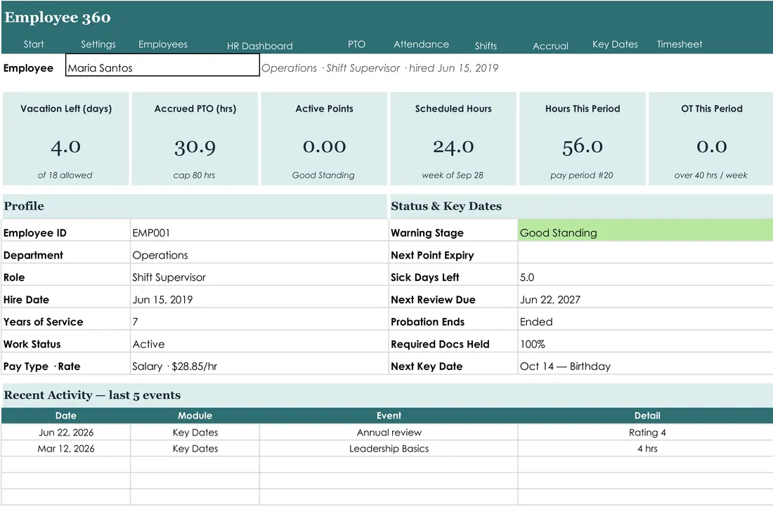 Small Team HR System screenshot