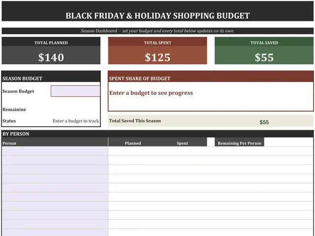 Black Friday Shopping Planner preview
