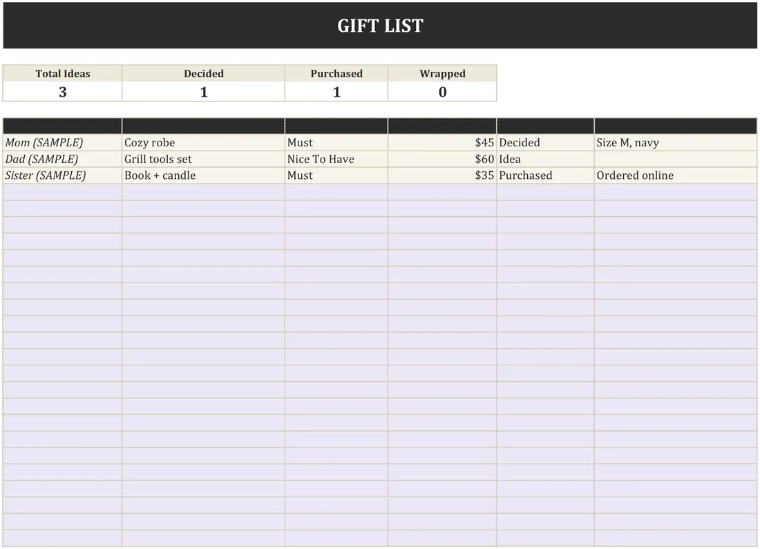Black Friday Shopping Planner screenshot