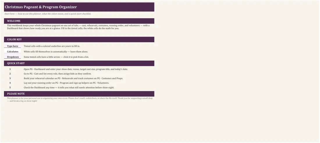 Christmas Pageant Planner screenshot