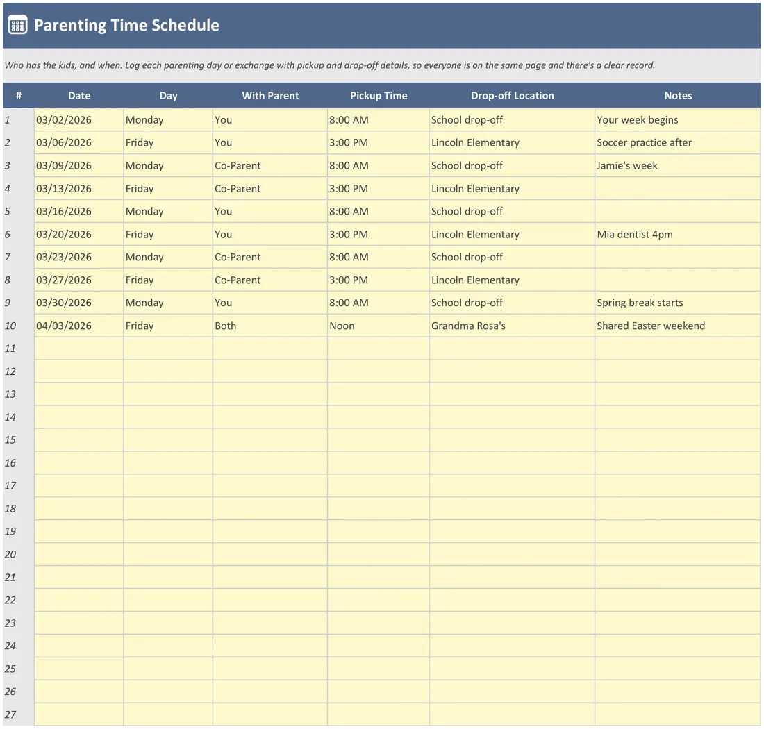 Custody & Co-Parenting Organizer screenshot
