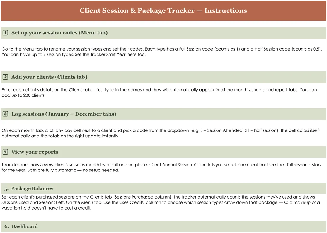 Client Session Tracker screenshot