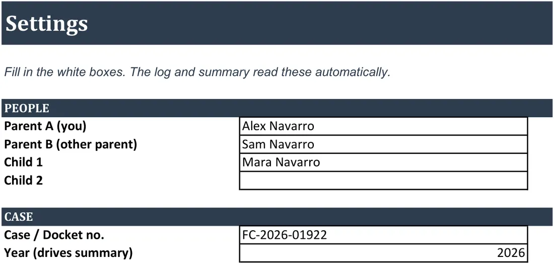 Custody Incident Log screenshot