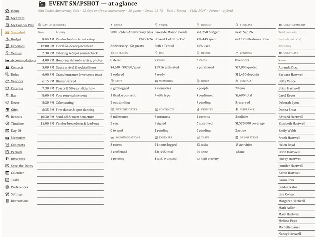 All-in-One Event Planner preview