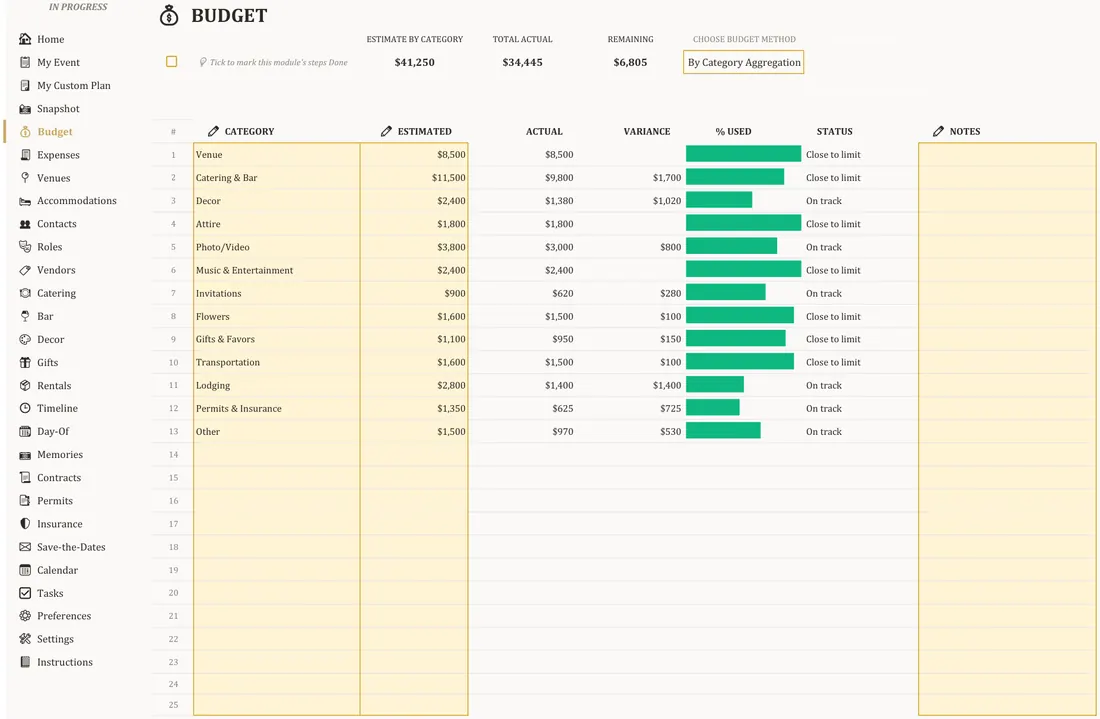 All-in-One Event Planner screenshot