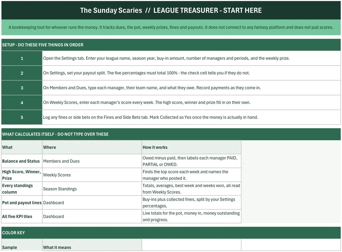 Fantasy Football Treasurer screenshot