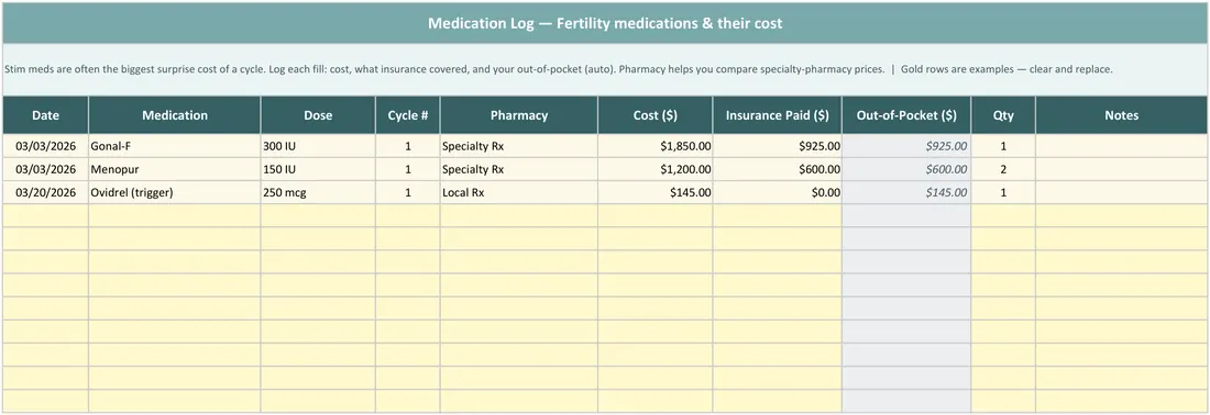 IVF & Fertility Cost Tracker screenshot
