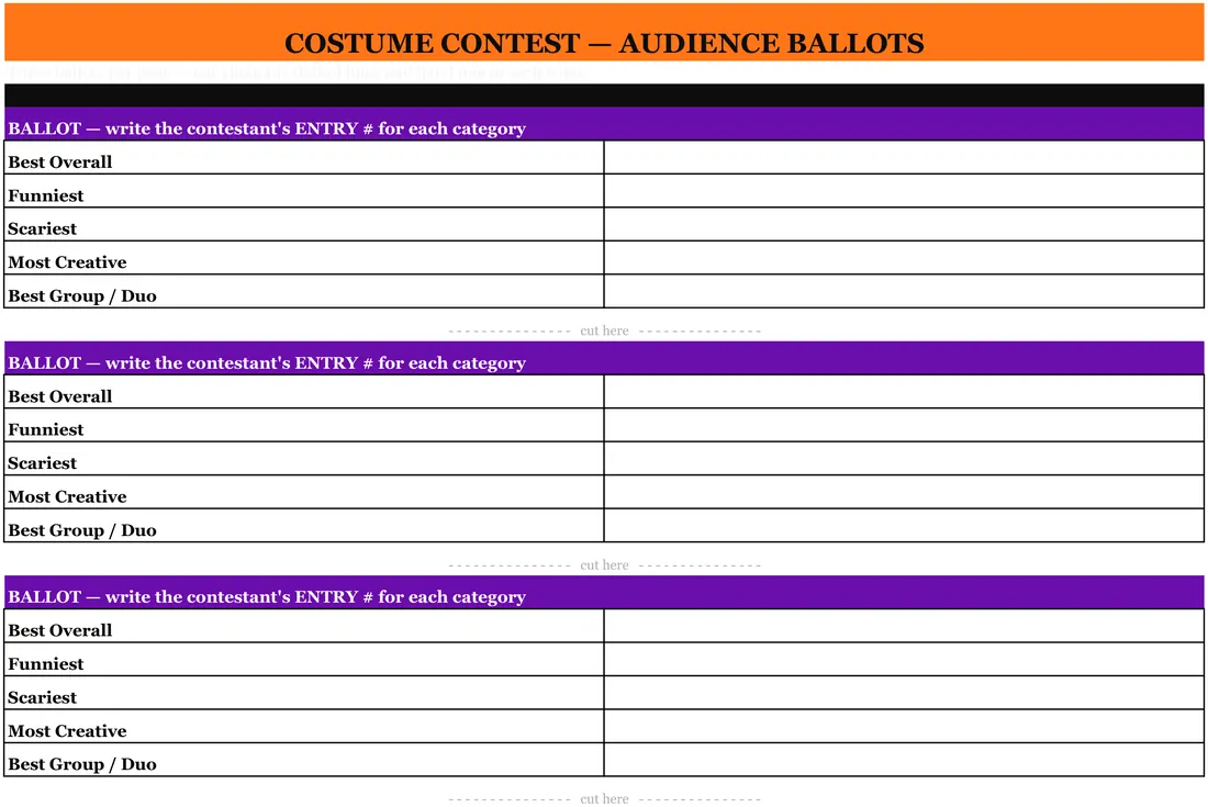 Costume Contest Voting Kit screenshot
