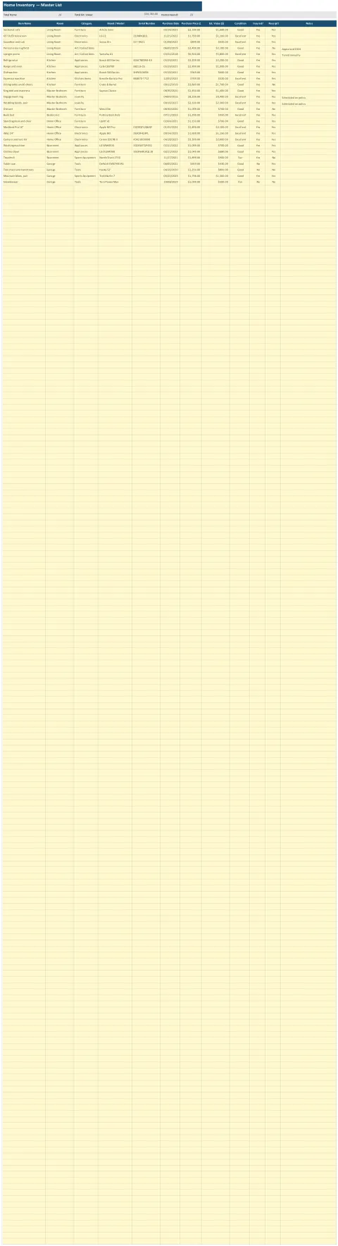 Home Inventory Tracker screenshot