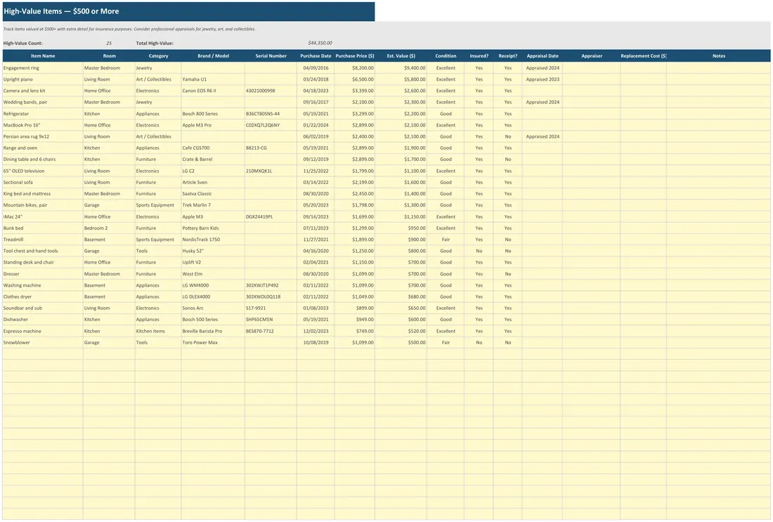 Home Inventory Tracker screenshot