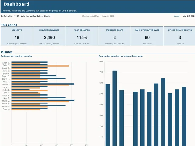 School Psychologist Caseload Tracker preview