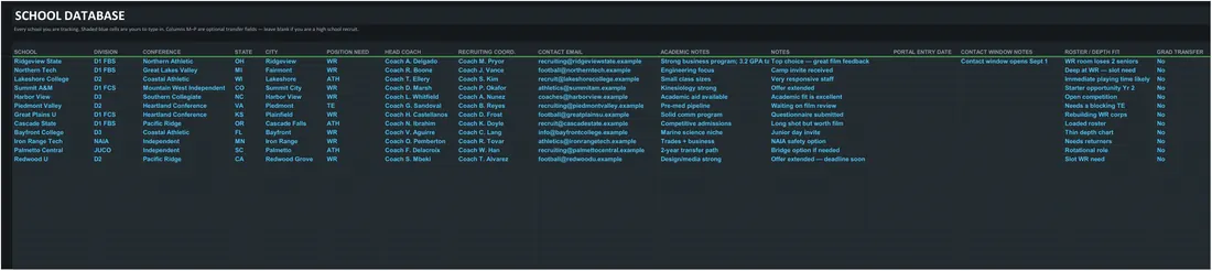 College Football Recruiting Tracker screenshot