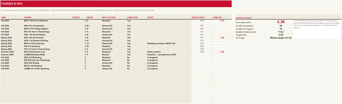 Student Athlete Planner screenshot