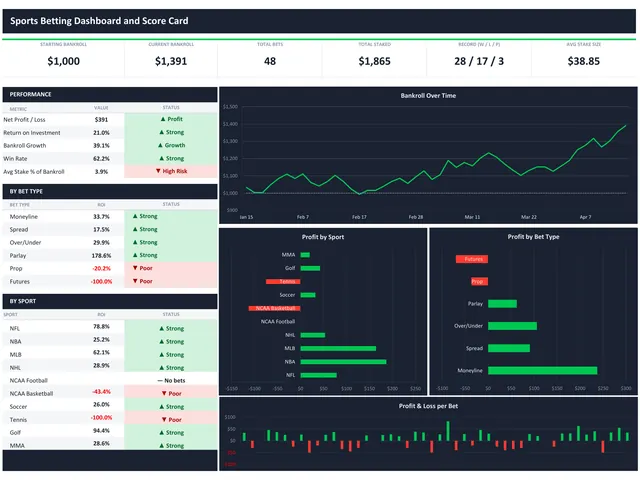 Sports Betting Tracker Spreadsheet preview