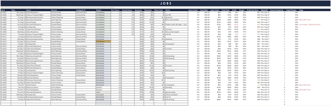 Service Business Job Planner screenshot