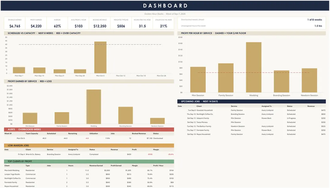 Photography Business Job Planner screenshot