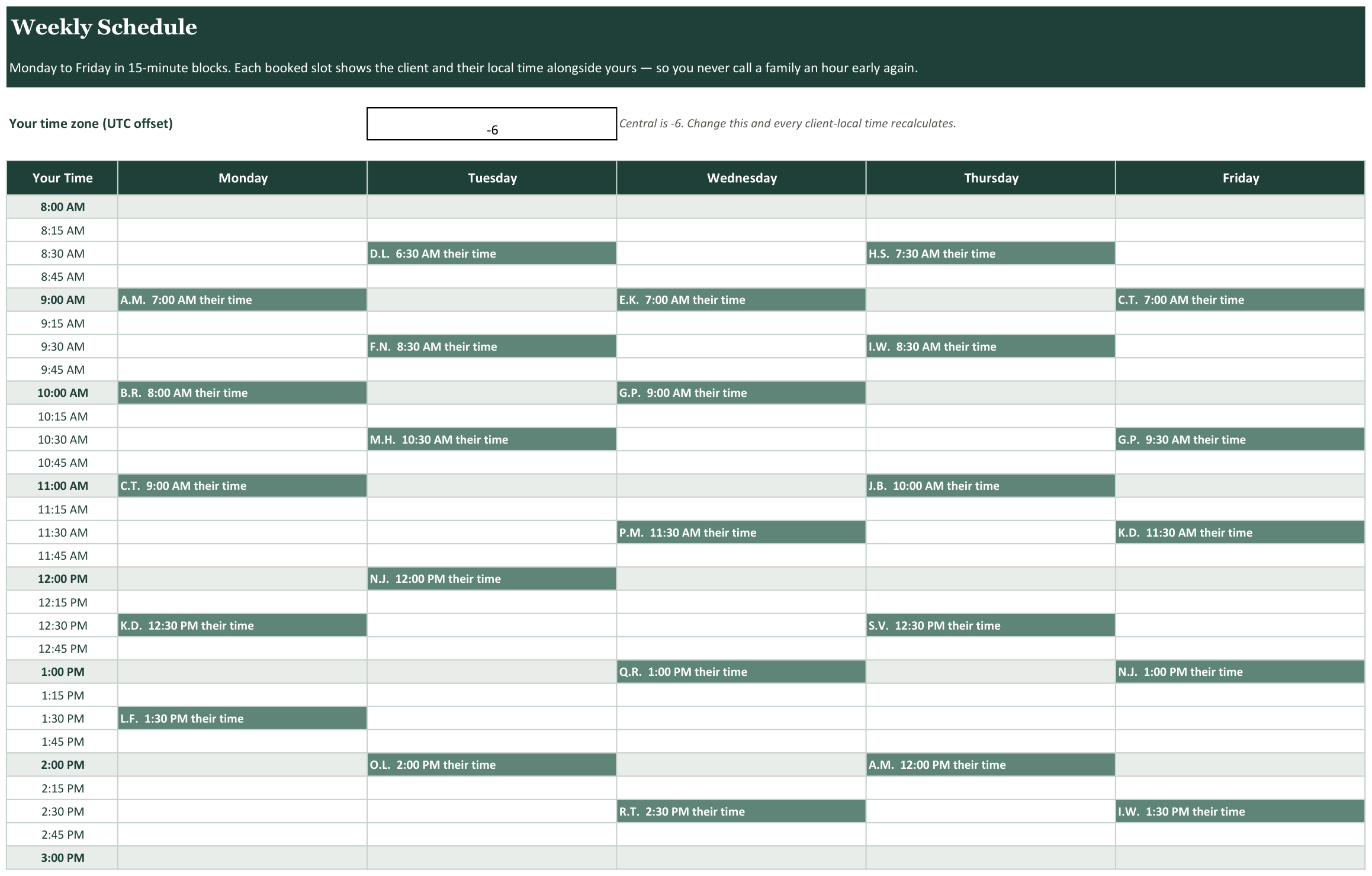 Teletherapy Caseload & Session Manager screenshot