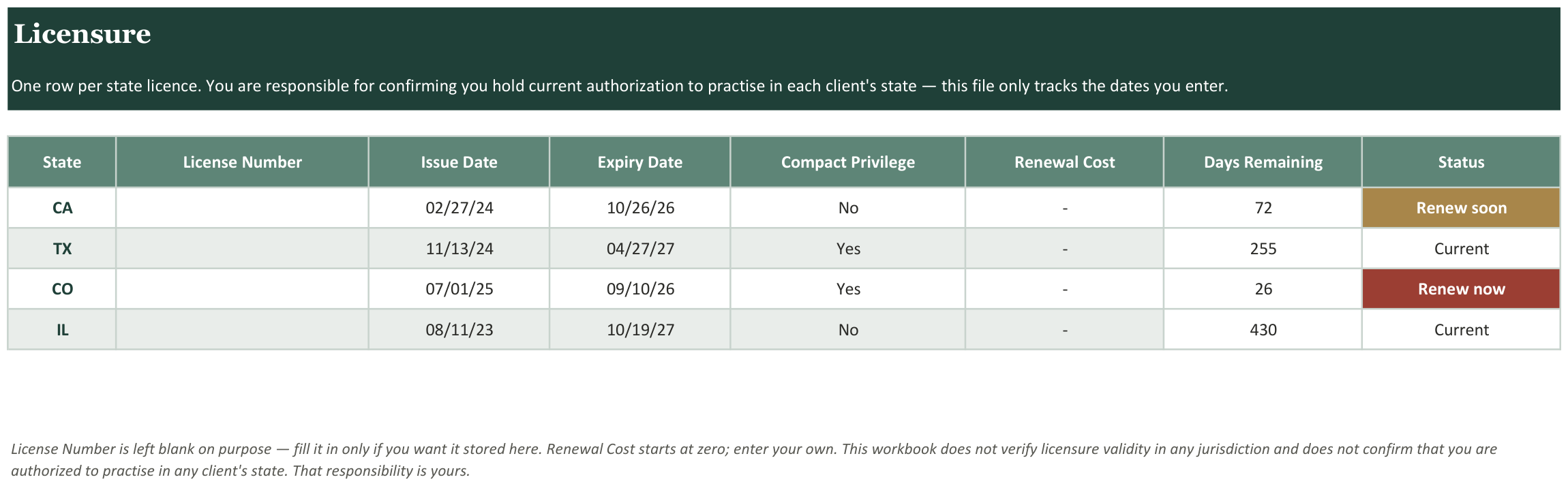 Teletherapy Caseload & Session Manager screenshot