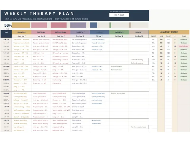 SLP Weekly Planner preview