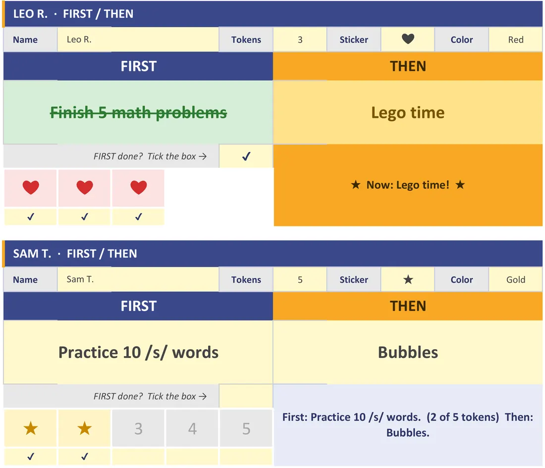 Digital Sticker Reward Chart and Token Board screenshot