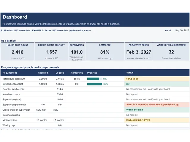 Clinical Hours Tracker preview