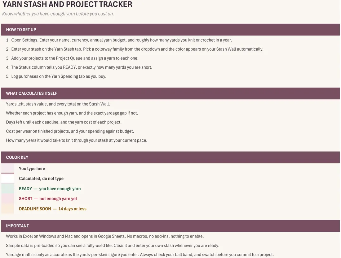 Yarn Stash and Project Tracker screenshot